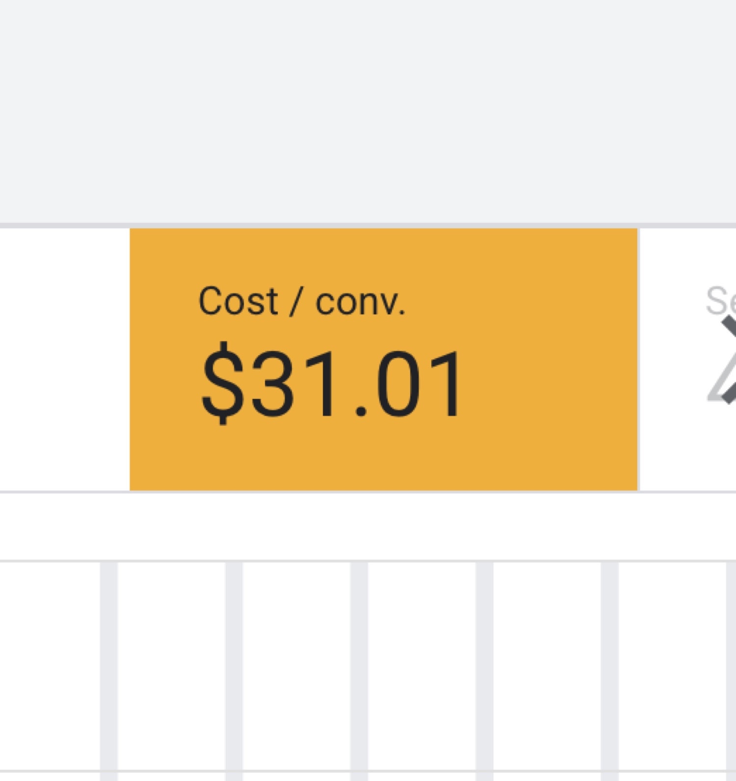 Google Ads — Landon cost per conversion $31.01
