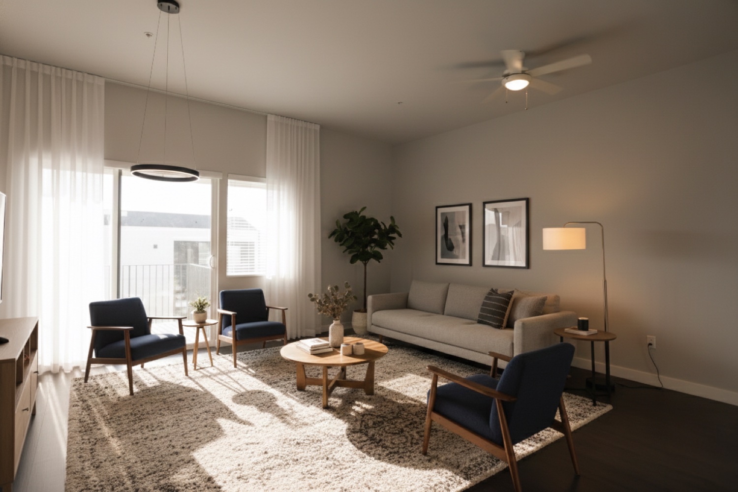 The Landon — unit interior, living room
